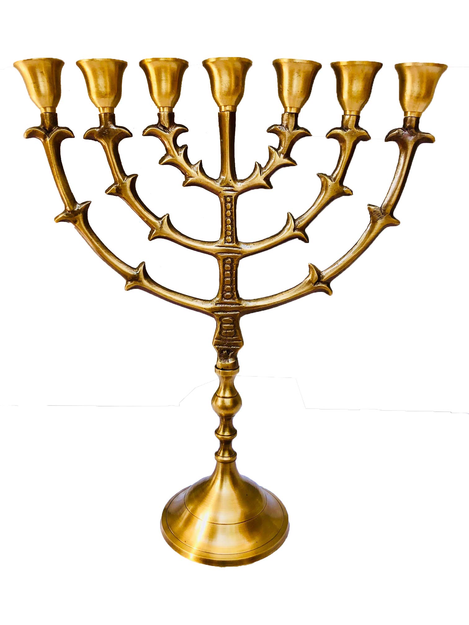 Salomons Menorah 30,5 cm nº 7168 Feito de cobre de latão, design